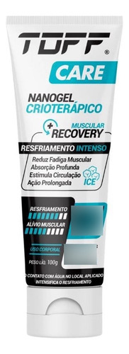 Nanogel Crioterápico Toff Care Resfriamento Muscular 100g