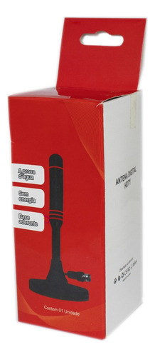 Antena Interior Tv Digital Isdbt Vhf & Uhf Base Magnetica ®