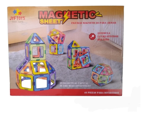 Bloques Magneticos Juego Didactico 46 Piezas Magnetic