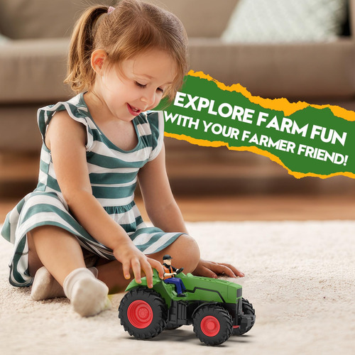 Tractor A Control Remoto Rc De Juguete Granja 124 Para Niños Color Personaje