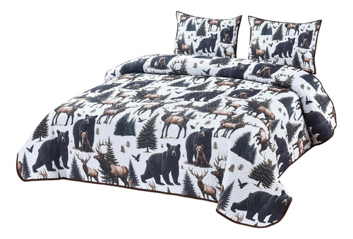 Juego De Cobertor De Cama Con 2 Fundas De Almohada, King