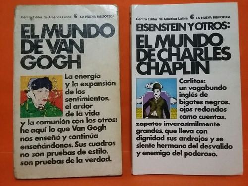 El Mundo De Van Gogh Y De Charles Chaplin. Lote X 2.