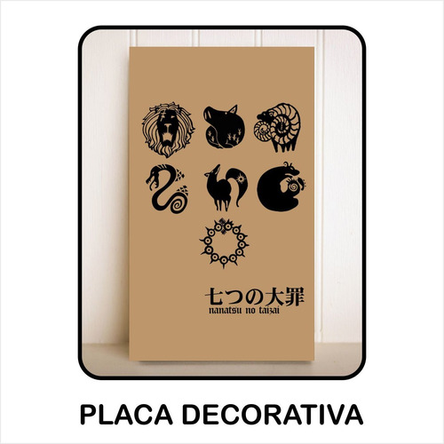 Imagem 3 de 3 de Camiseta Camisa Anime Sete Pecados Escanor + Mini Placa