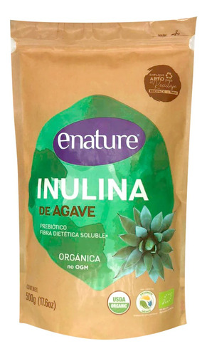 Inulina Agave Orgánico Sabor Natural 500g Enature Prebiótico