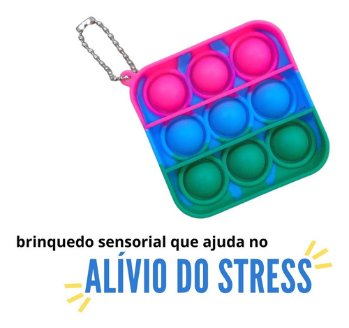 Brinquedo Empurra Bolha Anti Stress Chaveiro Importway