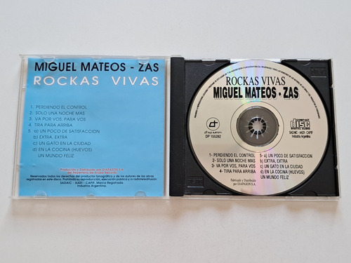 Cd Miguel Mateos Zas Rockas Vivas 1994 Impecable Estado Zwt Estándar (Usado)