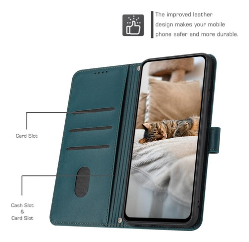 Funda Anticaídas Con Diseño De Gato Para Samsung, Con Cuerda
