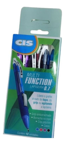 Caixa Com 12 Unidades Lapiseira 0.7 Mm Cis Multi Function