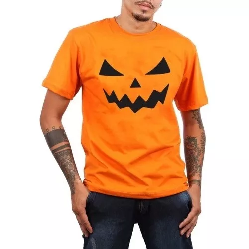 Fantasia de Halloween Infantil Masculino Camiseta Abóbora Manga Longa