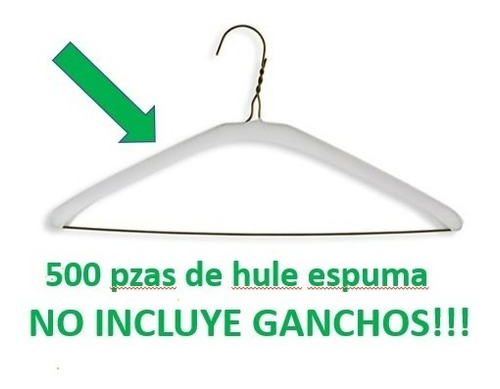 Hule Espuma Blanco P/gancho 500 Pzas. Tintorerias, Boutiques