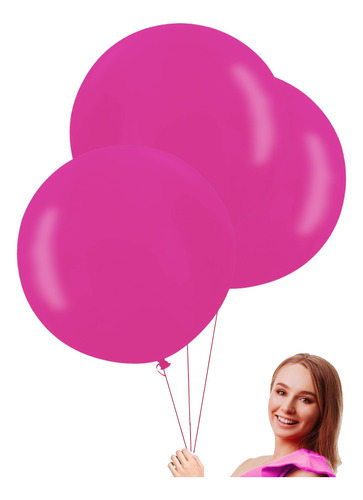 Globo Redondo S 24  Color Rosa Intenso 10 Magenta Grueso