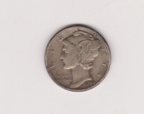 Moneda Eeuu One Dime Año 1944 Plata Muy Bueno 