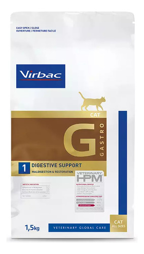 Alimento Gato Virbac 1 Gastro Digestive Support 1,5kg Rp