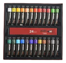 Comprar Kit De 24 Colores Acrílicos De Pintura Acrílica Para Lienzo,