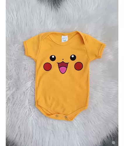 Body Bebê Pikachu Pokemon Elétrico Festa Fantasia Mesversário