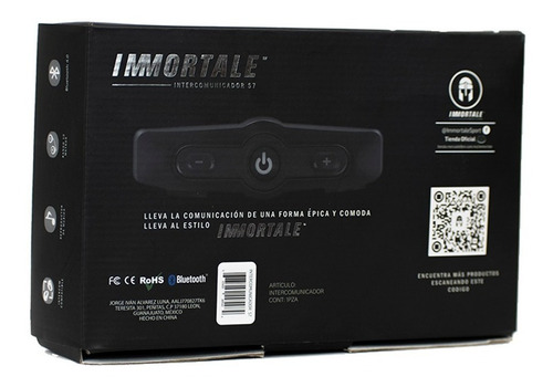 Imagen 3 de 9 de Intercomunicador Para Casco De Moto Immortale S7 Bluetooth