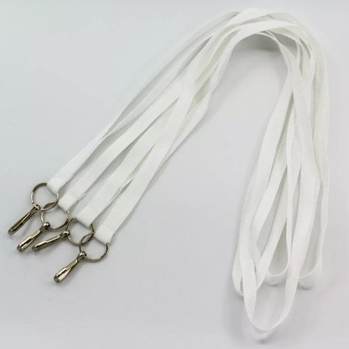 Imagen 4 de 5 de Cintas Llaveros Lisas 10mm Colores Porta Credencial Mosqueton Simple X 50u