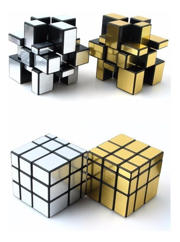 Cubo 3x3 Cm Shengshou Cube Espelho - Prata Ou Dourado