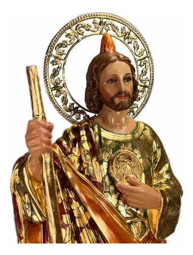 San Judas Tadeo 110cm Estofado En Oro