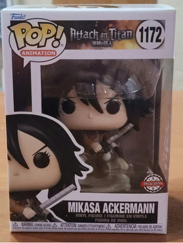 Funko Pop Mikasa Ackermann 1172 Special Edition Attack On T.