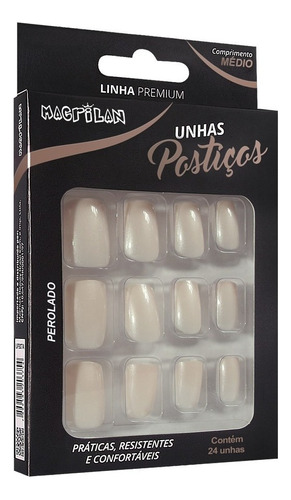 Unhas Postiças Coloridas 24 Peças Up303a - Macrilan