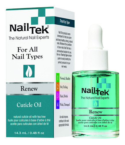 Nail Tek Renew, Aceite Natural Para Cutículas Con Árbol D.