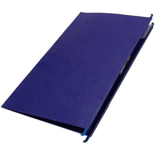 Carpeta Colgante Cartón Oficio Varilla Plástica Color Azul