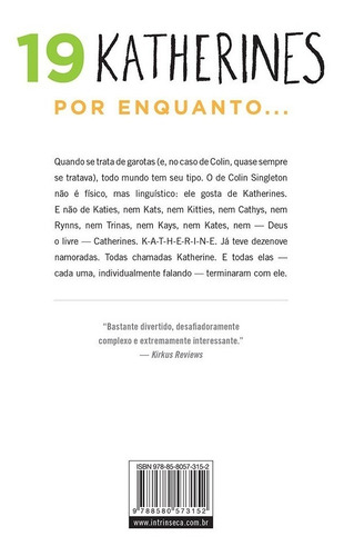 Livro O Teorema Katherine - Intrinseca