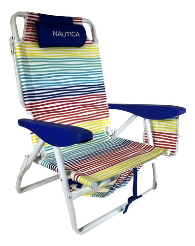 Silla Plegable Para Playa Nautica Original 5 Posiciones Arcoíris