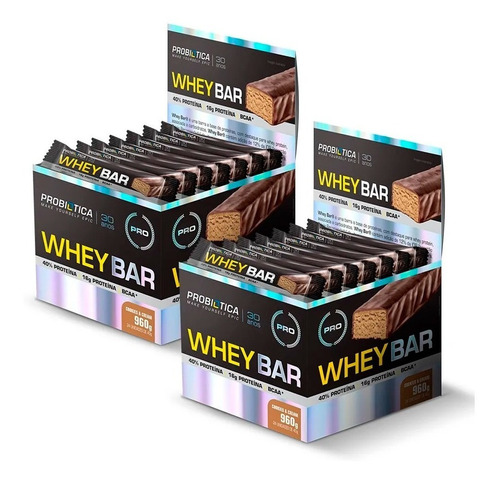 Combo 2x Whey Bar Caixa 24 Barras - Probiótica - (sabores)