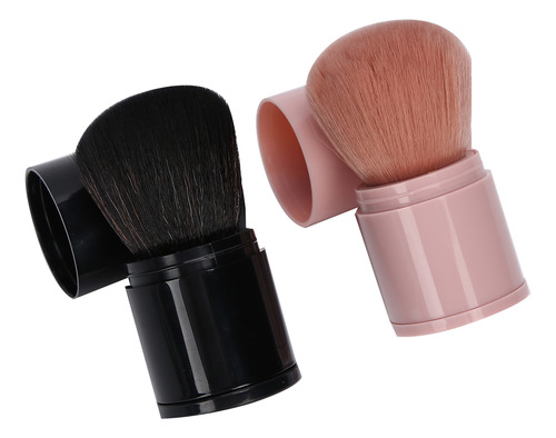 Pincel En Polvo Profesional Retráctil Para Rostro, 2 Unidade