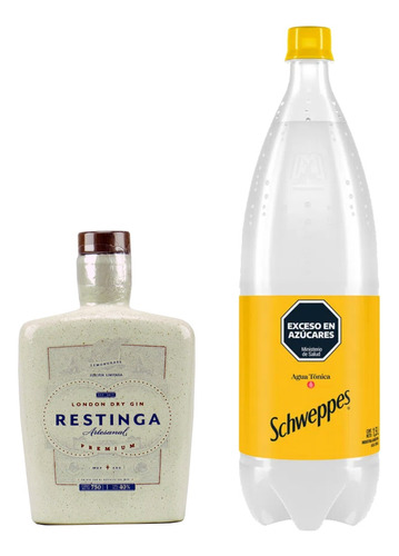 Combo Gin Restinga Lemongrass 700ml + Tonica Schweppes 1,5 L