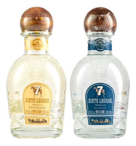 Duo Pack Tequila Siete Leguas Blanco Y Reposado 375 Ml