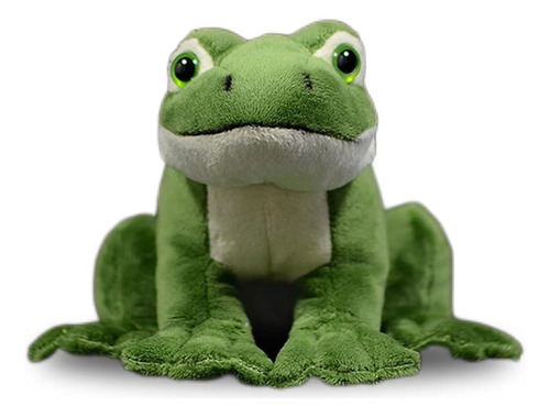 Tiny Heart Super Cute Realistic Green Frog Plush Toy, 6.2 Pu