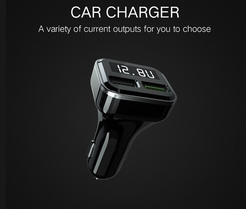 Voltímetro-cargador Doble Usb Para Carro