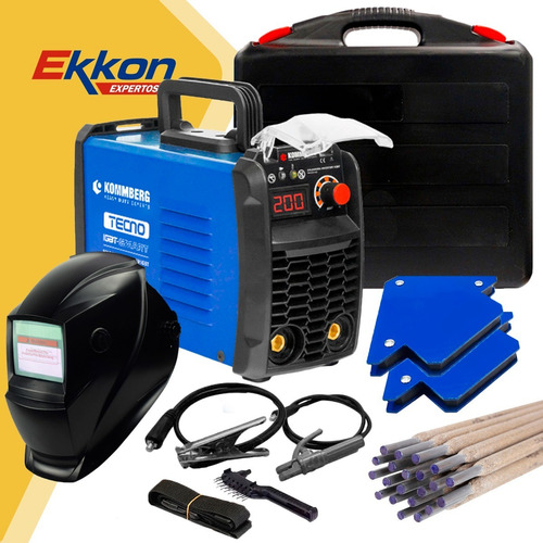 Imagen 5 de 9 de Soldadora Inverter Kommberg 200 Amp + Mascara + Soporte + El