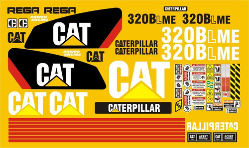 Calcomanías Para Excavadora 320blme Opción 2