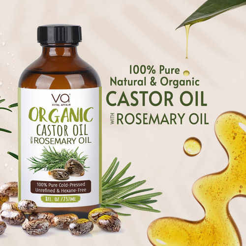 Aceite Capilar Vital Affair Organic Castor Con Romero, Vidri