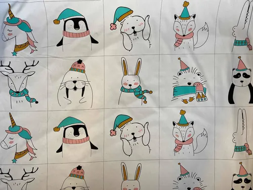 Tela Gabardina Estampada Infantil Forma Almohadones
