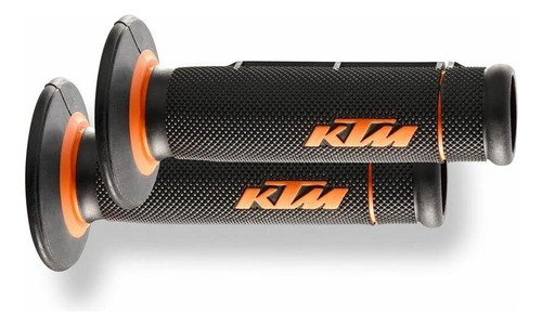 Puños Grips Marca Ktm Compuesto Doble Negro/naranja 