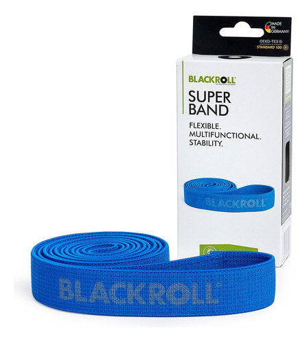 Ligas De Resistencia Super Band Blackroll Color Azul