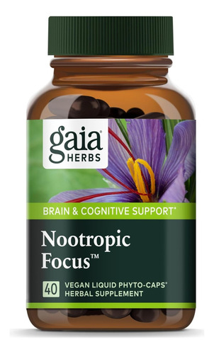 Nootrópicos Focus Gaia Herbs 40 Fitocapsulas