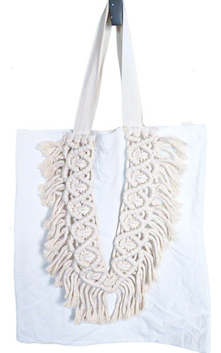 Bolso Boho Chic Artesanal Macramé Tusor Calidad