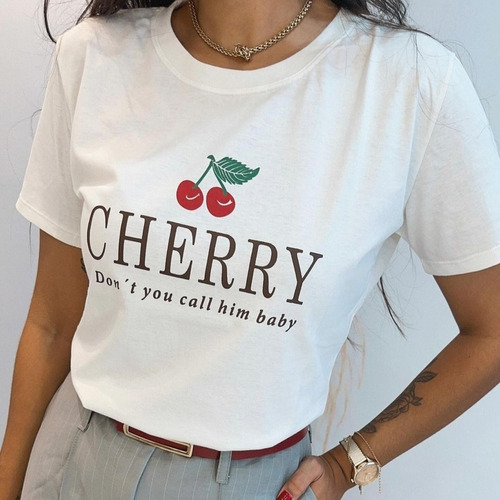 Camiseta Feminina Basica Cherry 