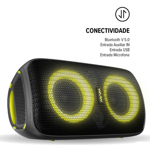 Caixa De Som 100w Rms Bluetooth Infinite 100 Waaw By Alok