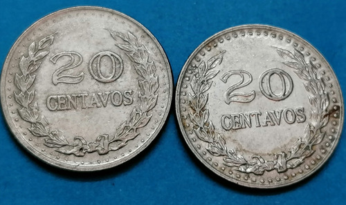 Colombia Variedad 20 Centavos 1973 (mirar 9 Y 3 Remarcado)