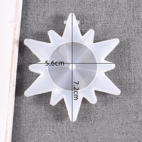 Molde De Silicona Fundida Con Forma De Copo De Nieve Con For