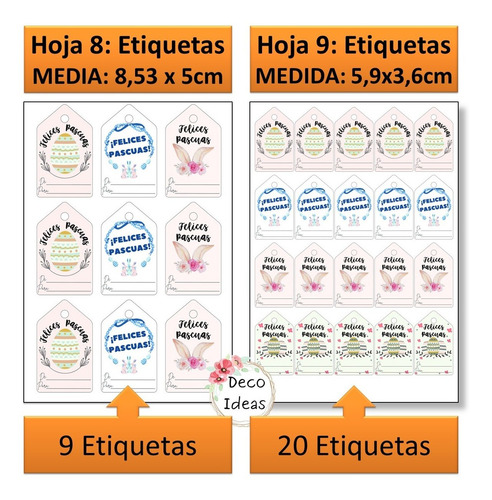 Imagen 6 de 6 de Kit Imprimible Pascuas 04 Pdf Listo Ideal Para Emprendedores