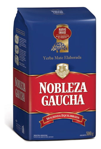 Yerba Mate Nobleza Gaucha 500 Grs Pack X 10 Unidades