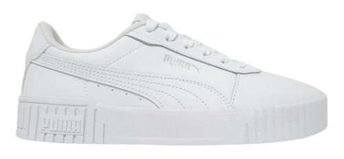 Tenis Puma Carina 2.0 Jr Blanco Piel Vacuno Original